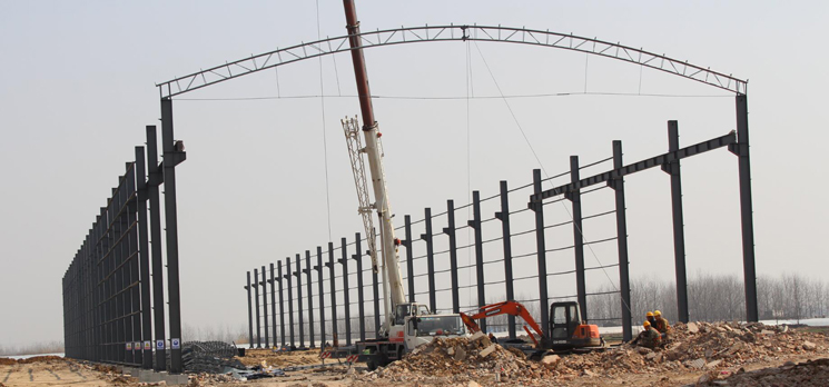 中国中铁商合杭站前十标钢构料仓5000平方